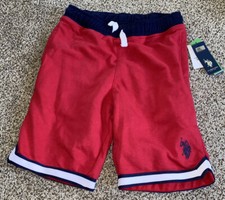 us polo assn Kids shorts Sz XL 14-16 mostly red- blue and white Box B24 