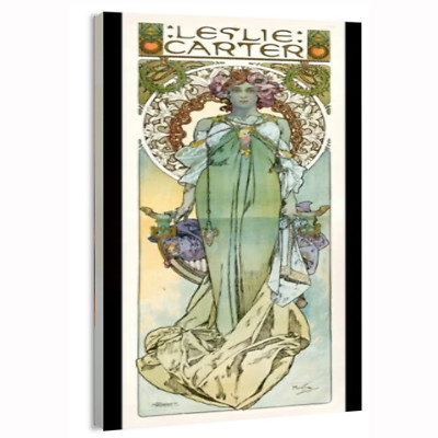 1908 Leslie Carter Alphonse Mucha Art Nouveau Poster or Canvas Home Decor