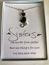 Love Heart Pendant Necklace w/ poem for Sister/Friend
