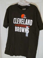NFL Team Apparel Cleveland Browns N Division Short Sleeve Tee, Brown, Size L