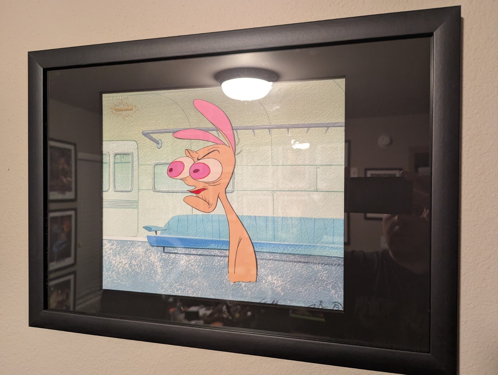 Ren and Stimpy Original Production Animation Cel Framed Archival Materials eBay