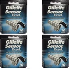 40 Cartridges Gillette Sensor Excel Refill Razor Blades