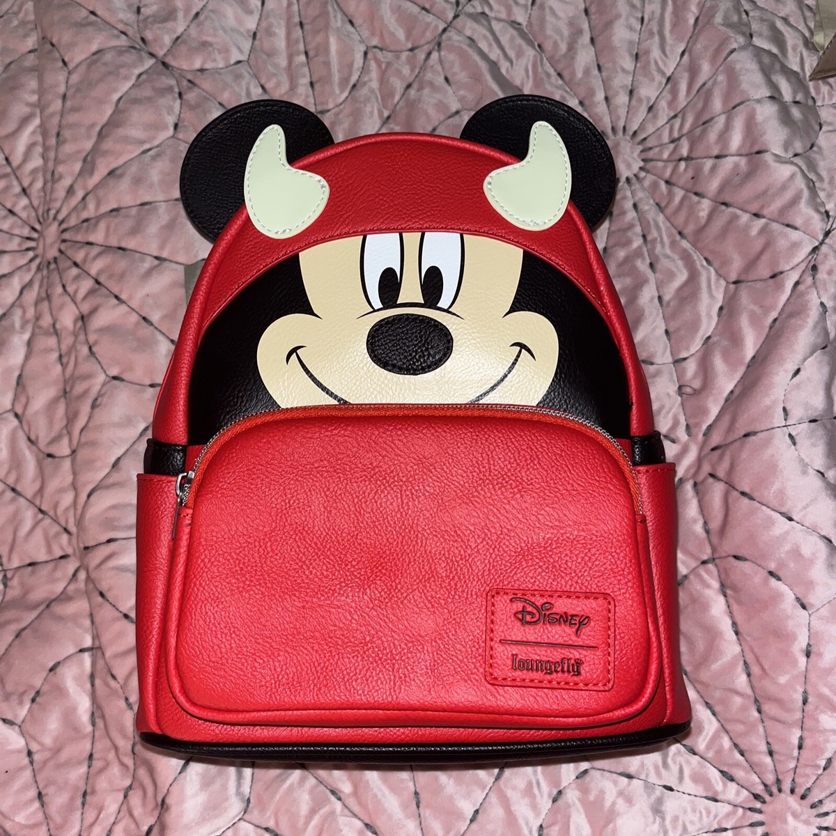 Loungefly Disney Mickey Devil Backpack NWT Amazon.com | Loungefly Disney Mickey Mouse Devil Mickey Mini  main image 3