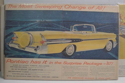 4 Vintage Chevrolet Chevy Pontiac 1950s Printed Advertisements General Motors GM - Picture 6 of 7
