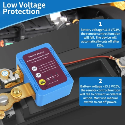 12V 250A Kill Switch Remote Battery Disconnect Switch Battery Cut Off Switch US - Picture 5 of 14