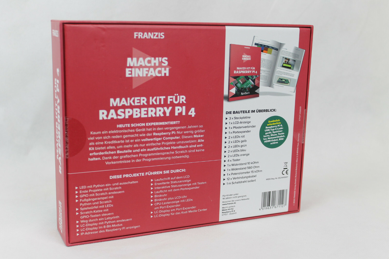 Thumbnail - Franzis Maker Kit Für Raspberry Pi 4 - Mach’s Einfach