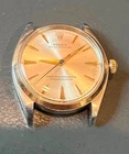ROLEX Oyster Perpetual 1002 14K Gold/Stainless Steel Vintage 34MM Silver dial