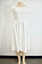1901 White Cotton Blend Women's Cocktail dress Size 0 on Sale 