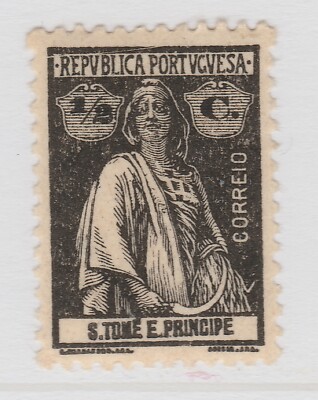 Sao Tome and Principe 1922 1/2c Perf 12x11 1/2 MH* A21P17F5367