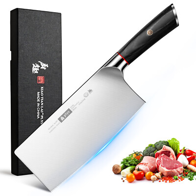 Meat Cleaver Chef Knife Rustproof German Steel Knives Full Tang Kinfe Set