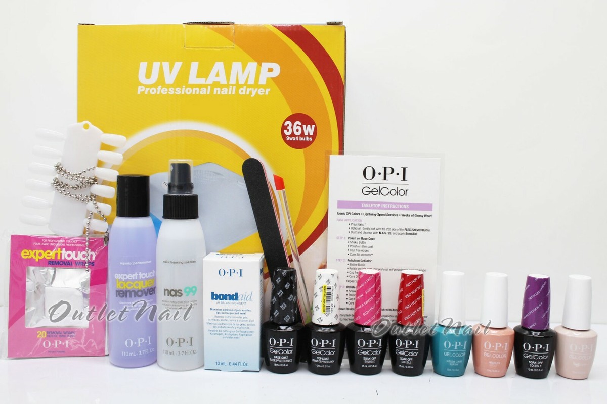OPI Nail Gel Manicure Starter Kit:UV LAMP+Base+Top+B​ond+
