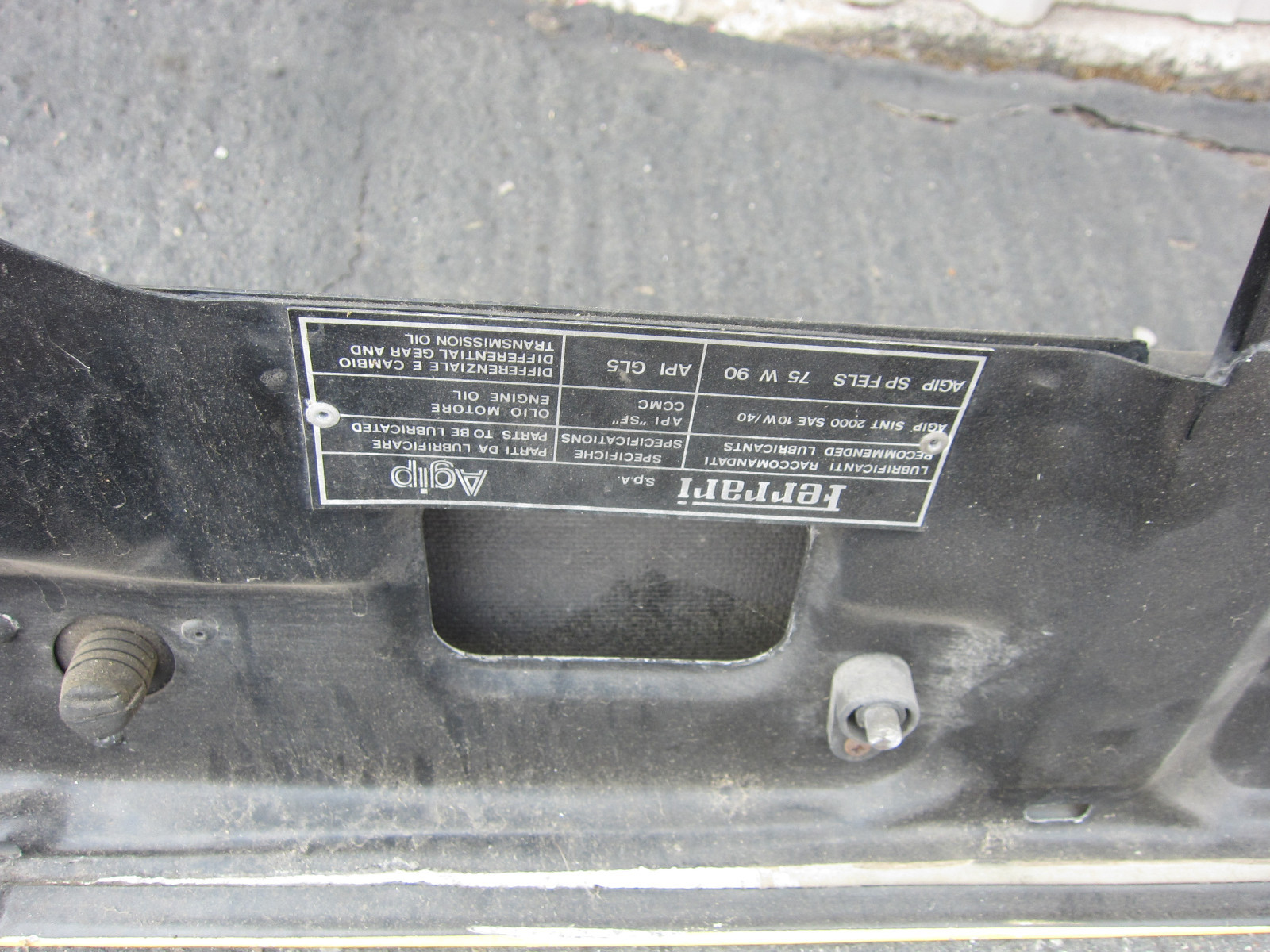 Ferrari 348 TS - Rear Engine Lid / Deck Lid / Bonnet - PN 62216500