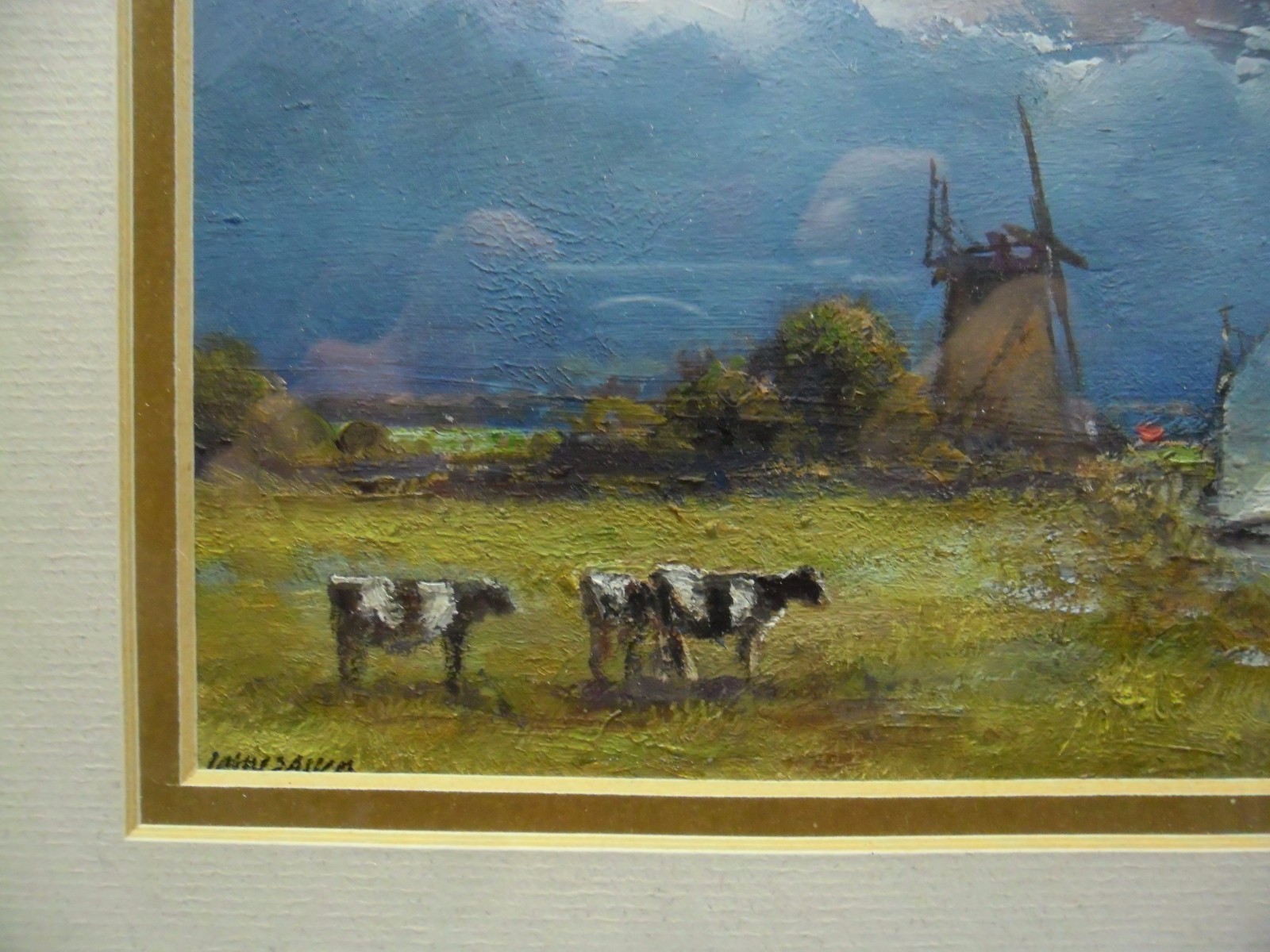 James J Allen Signed Oil on Board “Oby Mill, River Bure” Norfolk Broads