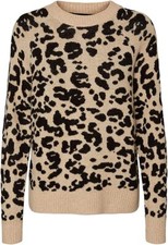 VERO MODA Emma Women's Leopard Print Jumper