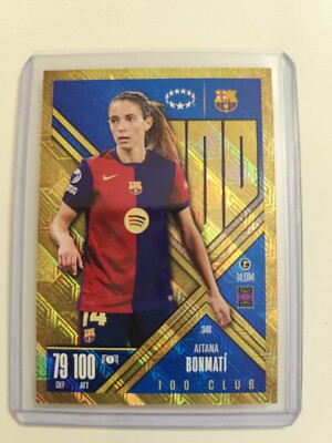 Match Attax Extra 24/25 Aitana Bonmati 100 Club UWCL Champions League #348