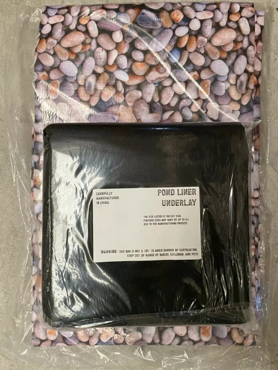 NEU! Gartenteich/Bachfutter, zäh 280 gm Kieselmuster, MIT UNTERLAGE