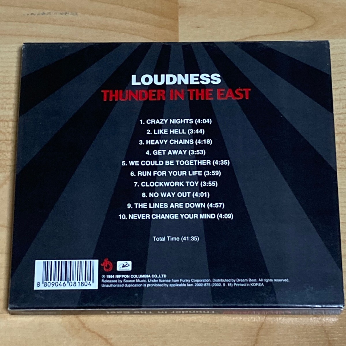 Loudness - Thunder In The East [1CD, Korea First Press, Slipcase