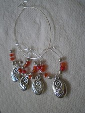  Positive Affirmation Handcrafted Wine Beverage Charms Set of 4 Item #2024-02