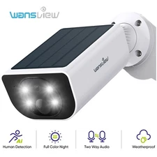 Wansview 2K 3MP Wireless Solar Security Camera Outdoor AI Detection 2-Way Audio