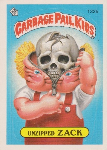 1986 Garbage Pail Kids Unzipped Zack #132b - Series 4 - Picture 3 of 4
