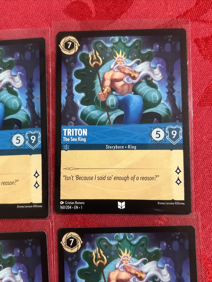 4x Disney Lorcana - Triton (The Sea King) #160 Uncommon x4 | eBay