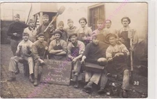 Postcard Photo Militaria Honor To The Former Cooks Class 22/2