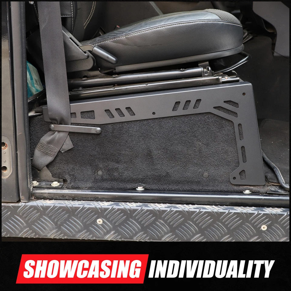 Protector de alfombrilla de esquina de caja de asiento negro para Land Rover Defender L316 04-18 EE. UU. Foto 2 de 4