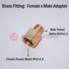 Metric Thread Female M12x1.0 M12 Male M10 M10...