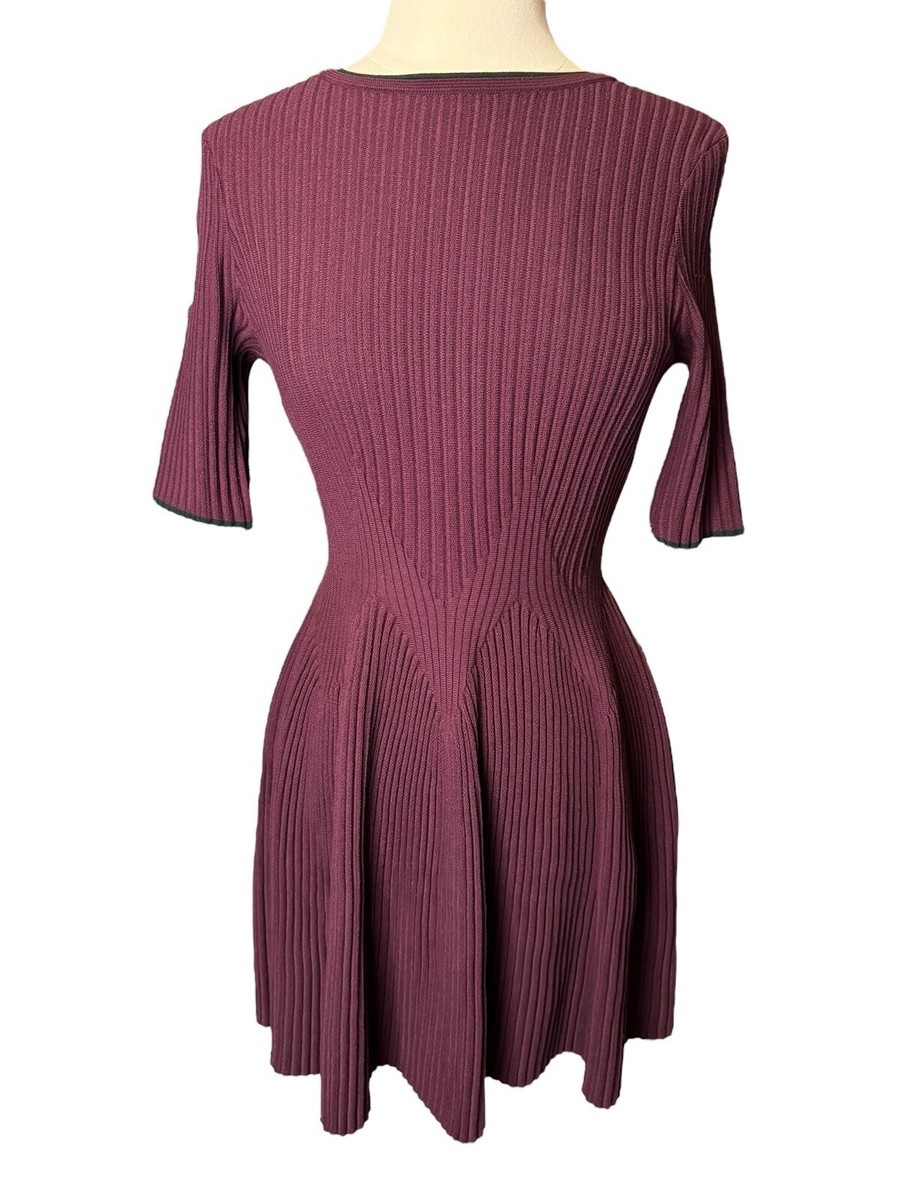 TED BAKER London NEW Plum Renyina Ribbed Stretch Sweater Dress US Size 6-8  | eBay