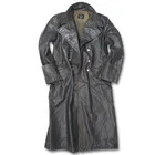 Retro German Officer's Coat Leather WWII Army 58