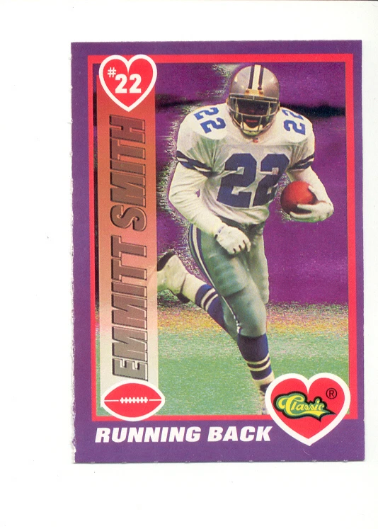1995 Classic EMMITT SMITH Dallas Cowboys Valentines Card