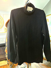 Neiman Marcus Exclusive Black Cashmere Turtle...
