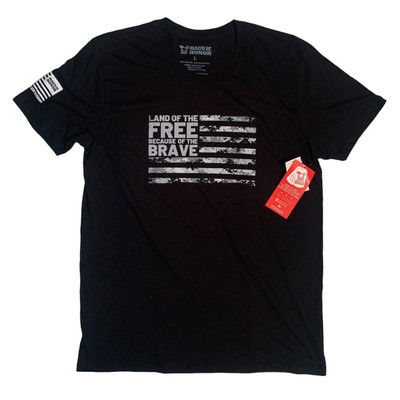 Rags Of Honor Men's Size L Land Of The Free Because Of The Brave T-Shirt New