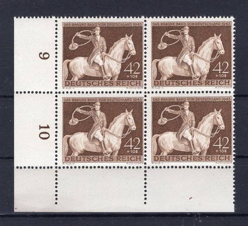 DR-3.Reich 854ER Corner Stamp Four Blocks Links Dgz MNH Mint