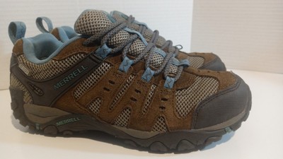 Womens Merrell Accentor Trail Hiking Shoes Size 7.5 Dark Earth/ Brittany Blue
