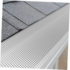  Gutter Guards,4", 5", 6" Stainless Steel DIY Leaf Protection,Micro-Mesh White