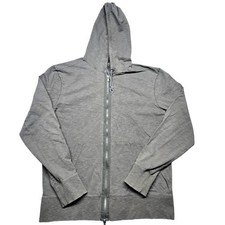 John Varvatos U.S.A. Hoodie Mens XL Gray Full Zip Lightweight Jersey Sweatshirt