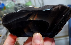 Fire Obsidian Glass Butte 91 Grams Rough