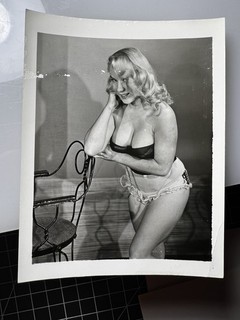 Vintage 1950's Girlie PIN UP Photo Risque B&W Original Nude #786