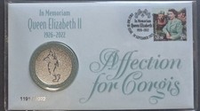 2023 In Memoriam Queen Elizabeth II Affection For Corgis Medallion Cover PNC