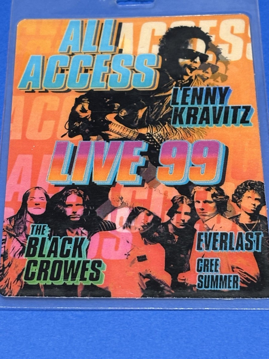 All access Lenny Kravitz the Black Crowes Everlast Live 99 Concert