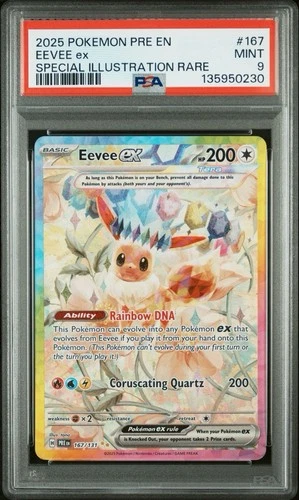 PSA 9 EEVEE ex 167/131 | Prismatic Evolutions Full Art Graded Pokemon Card