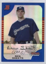 2005 Bowman Chrome Blue Refractor 113/150 Ben Sheets #88 d4v