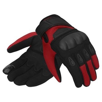 Rambler V2 Reiten Handschuhe Rot & Schwarz für Royal Enfield Motorrad Biker