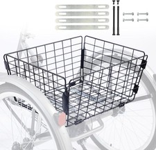 Tricycle  Basket Folding Large  Baskets Steel Basket for 20 24 26 Inch Tricycles