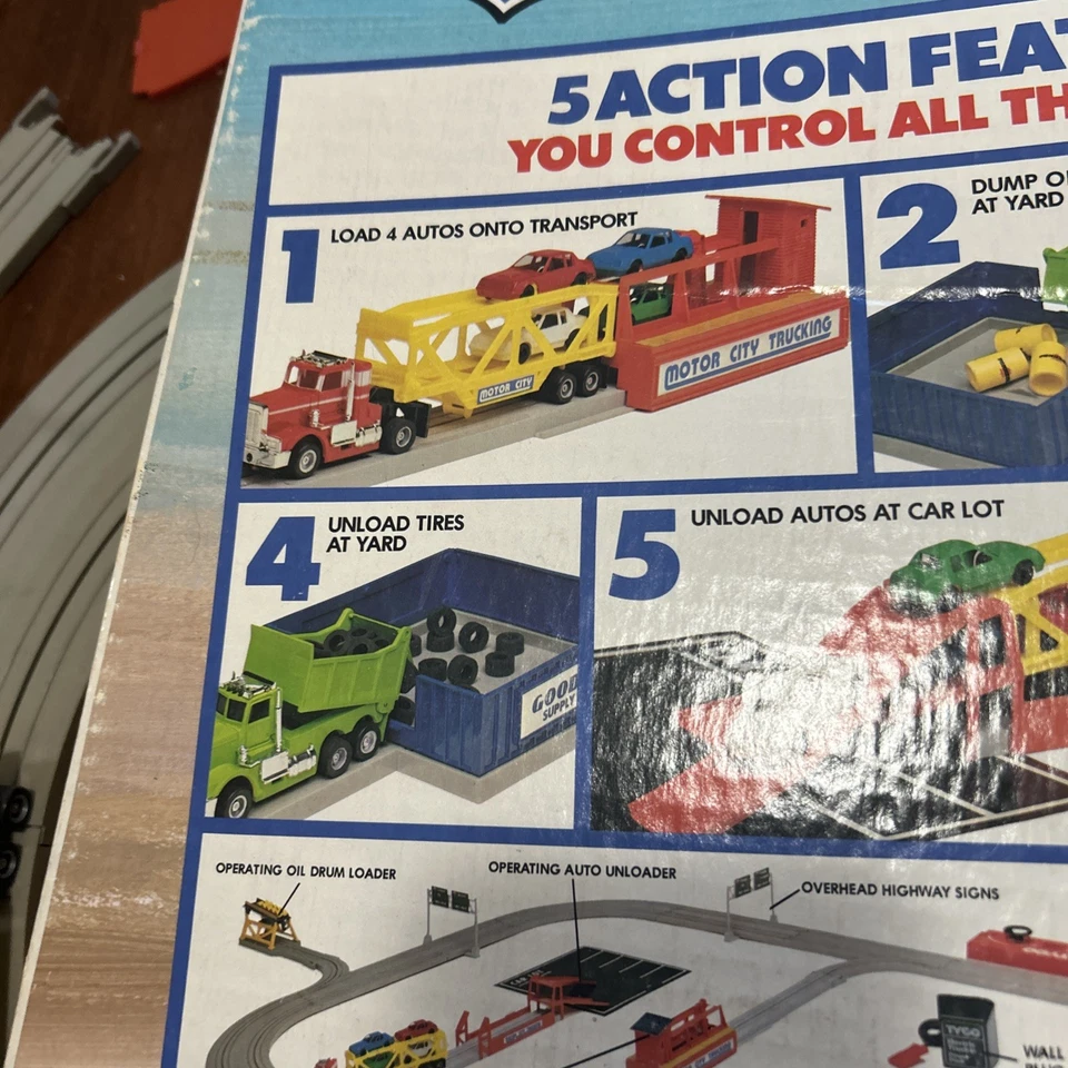 Juego de ranuras para camiones eléctricos Tyco US 1 de colección en caja camiones escala HO PROBADO Foto 3 de 4