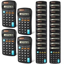 24 Pieces Basic Mini Calculators Bulk for Students Small Pocket Size Hand
