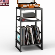 3-Tier Vinyl Record Stand Multifunctional Storage Table Albums Accessories New