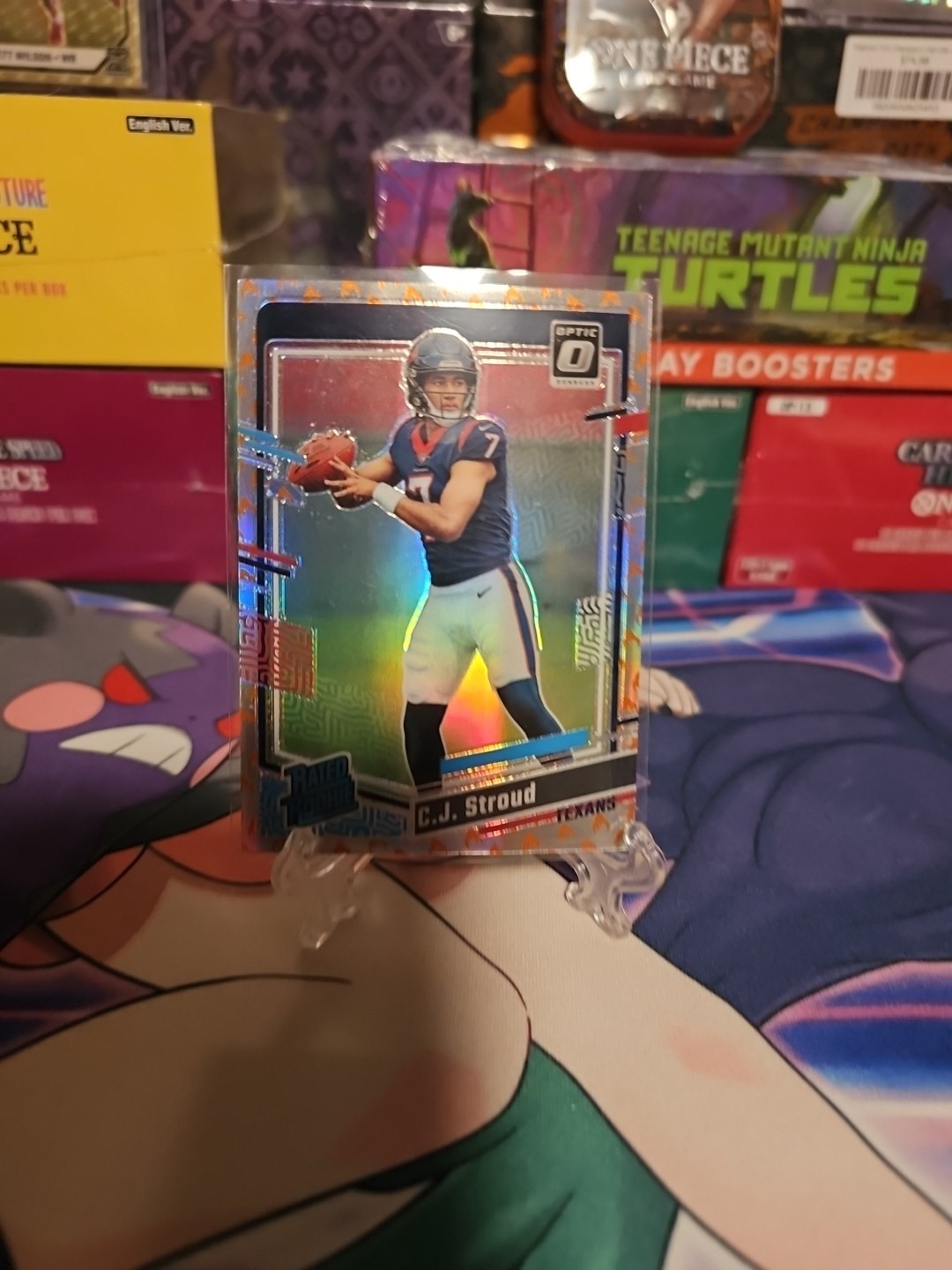 2023 Donruss Optic Cj Stroud Rated Rookie Fire Emoji CASE HIT SSP #244 Texans