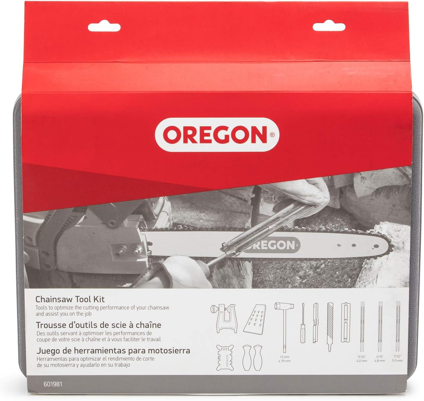 Kit per L'Affilatura Della Catena Della Motosega Include Custodia Rigida, Lime, 